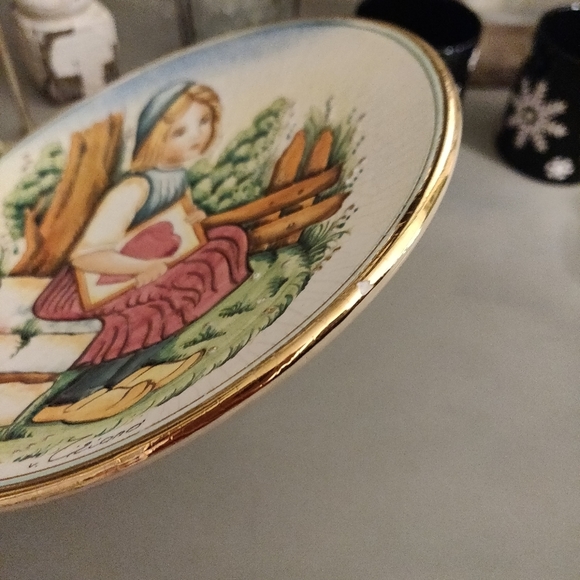 V. Tiziano Hand Painted & Etched Valentine's Day 1980 Plate Limited Edition #624 - Picture 8 of 12